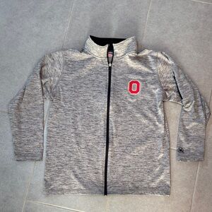 Ohio State Gray Kids Zip-Up Lightweight Jacket